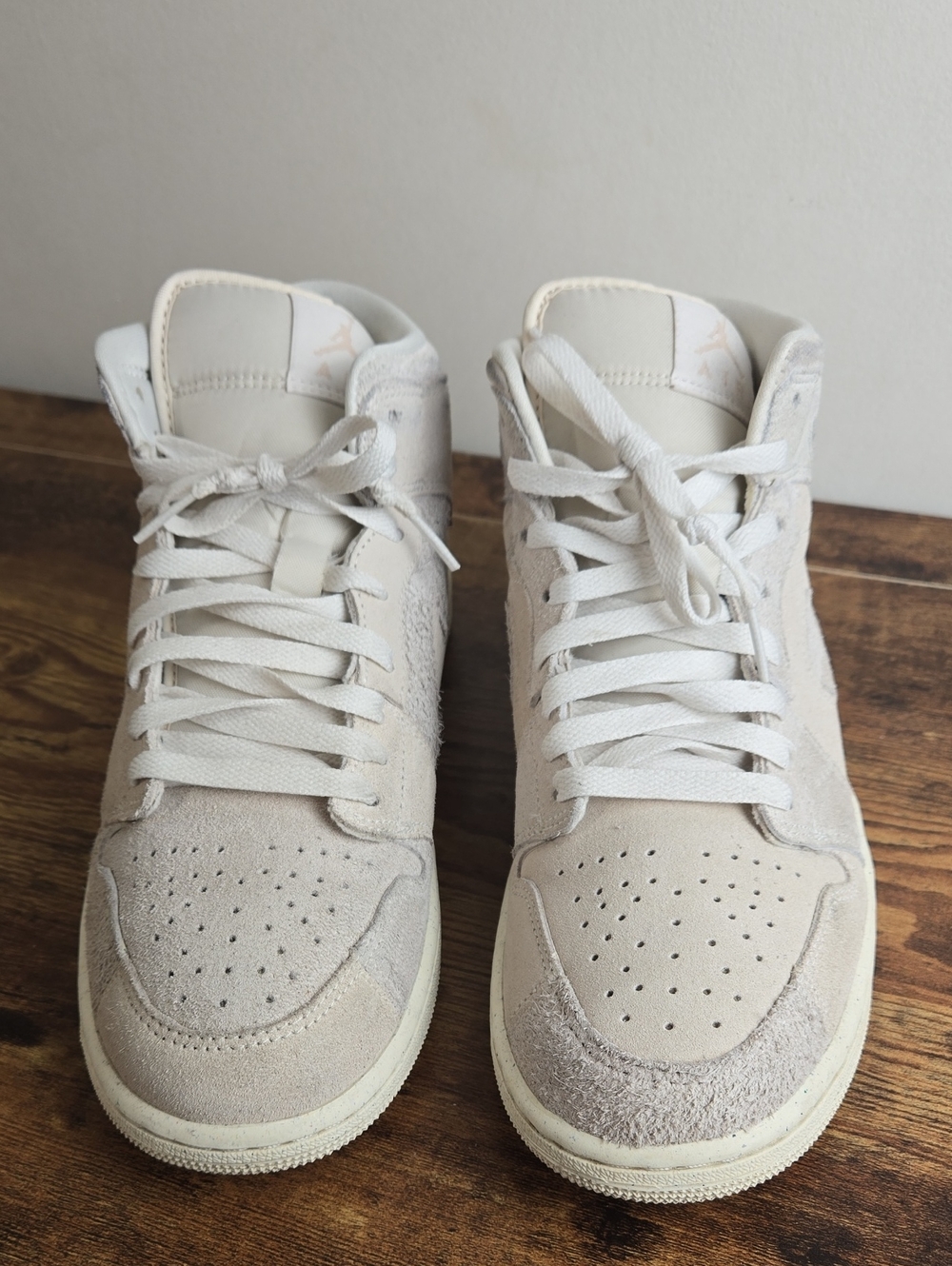 Air Jordan 1 Mid SE Craft "Pale Ivory" Suede Leather Sneakers Sz 9 Streetwear